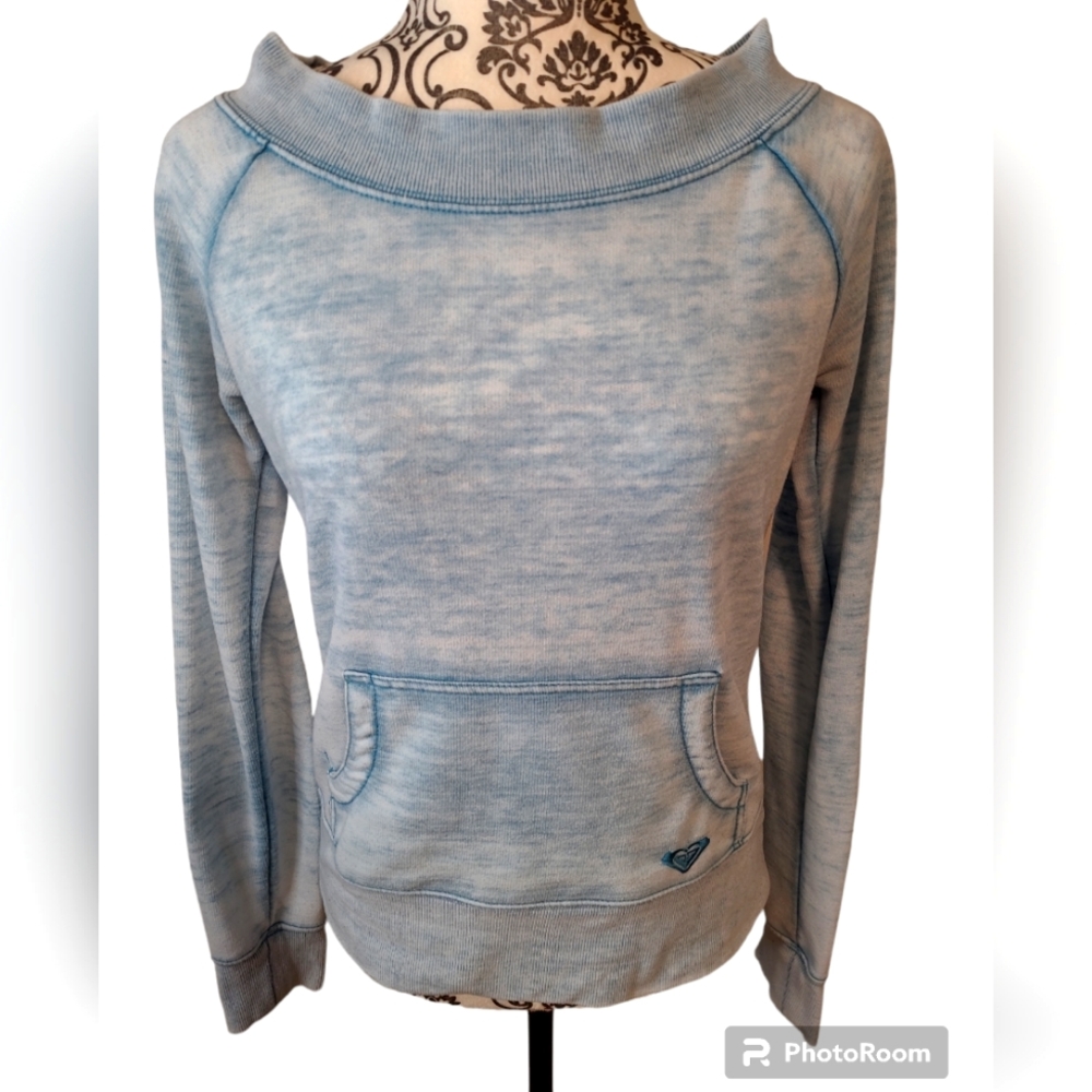 Roxy - Blue Boat Neck Light Sweater